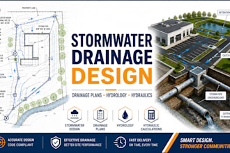 design stormwater drainage plans and hydrology calculations