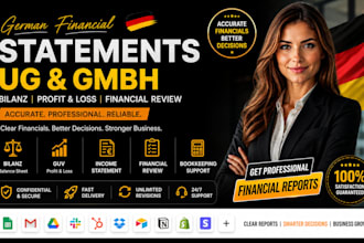 prepare german ug gmbh, financial statements, bilanz, guv