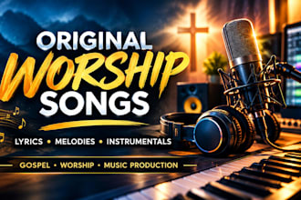compose and produce an original gospel worship song with instrumental