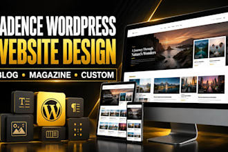 build a kadence wordpress website, blog, magazine or custom content website