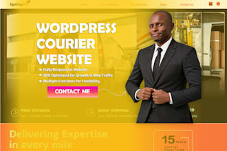 craft a professional courier and delivery wordpress website