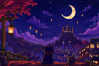 make detailed animated pixel art pieces for commercial use