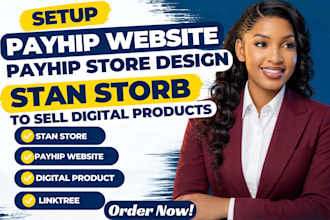 setup payhip website, payhip store design stan store to sell digital product