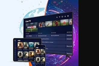 develop a custom iptv app, vod and ott app with epg catchup