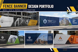 design fence banner design mesh step repeat banner for construction