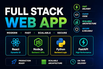 build full stack web app with react, node js and fastapi