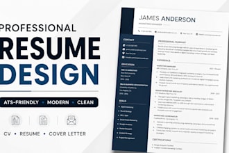 design a professional and modern CV or resume