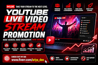 do youtube live stream promotion for more viewers and engagement