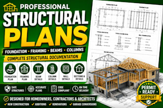 draw illinois structural plans foundation framing beam and column details