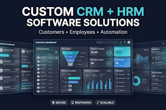 build custom CRM hrm software with employee and customer management
