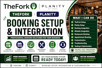 do thefork planity booking setup, integration, customization and restaurant webs