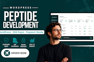 build a peptide website, research peptide store with payment processor setup