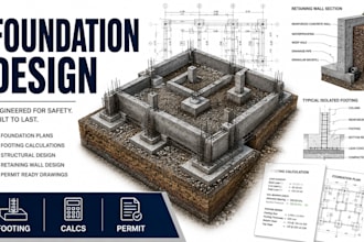 design foundation plans and footing calculations for permit
