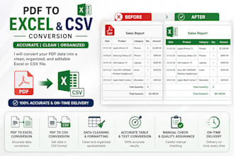 convert pdf to excel, csv