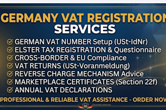 register your germany vat, ust idnr, elster and vat number