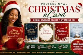 design christmas ecard,invitation,animated video,christmas video,birthday
