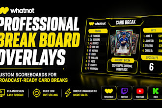 create whatnot scoreboard overlays for card breakers