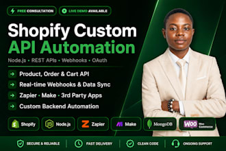do shopify API integration, custom app development and automation