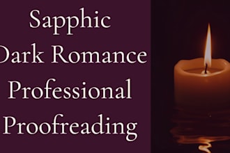 proofread your lesbian dark romance or erotica fiction novel