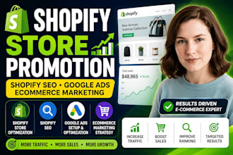 promote shopify store shopify website shopify google ads seo ecommerce marketing
