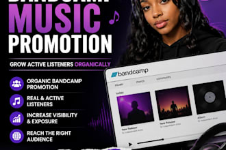 do organic bandcamp promotion music promotion to grow active listeners