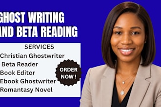 ghostwrite your christian ebook or beta read your romantasy novel