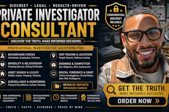 be your private investigator for background checks and osint investigation