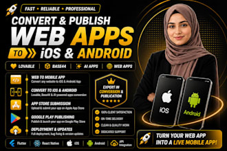 convert lovable web app to ios or android and publish to app store