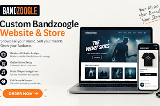 design custom bandzoogle website and store