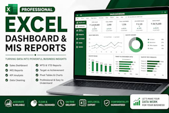 create professional excel dashboards and mis reports