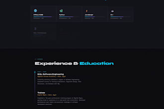 build creative portofolio resume website