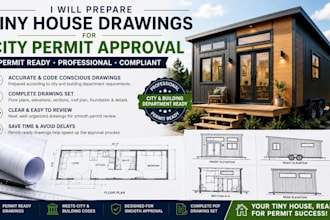 prepare tiny house drawings for city permit review