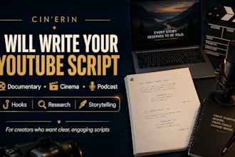 research and write engaging documentary youtube scripts