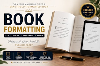 book formatting, paperback formatting, ebook formatting, KDP format, book cover