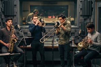 record french horn, cornett, accordion and saxophone for your song