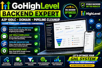 setup gohighlevel backend audit a2p 10dlc domain mapping  pipeline cleanup