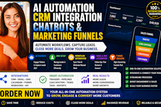 build al automation crm integration chabots  and marketing funnels