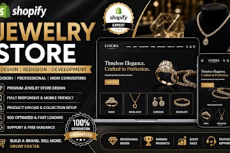 design a luxury shopify jewelry store that convert sale