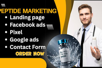 peptide marketing peptide ads facebook ads and google ads peptide website
