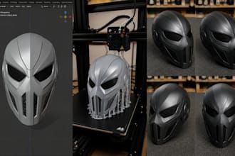 3d print and paint mask custom 3d mask helmet props stl model for cosplay