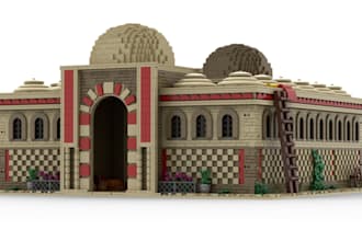 do custom lego design, 3d lego model, digital city moc build, manual instruction
