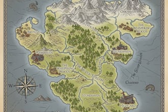 draw a fantasy map for your novel or dnd campaign