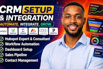 setup hubspot CRM, hubspot automation, workflow automation CRM setup integration