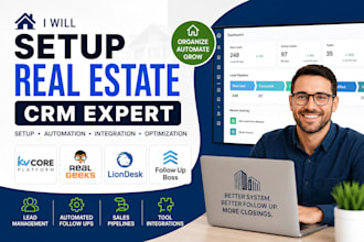 setup real estate crm kvcore real geeks liondesk  follow up boss crm