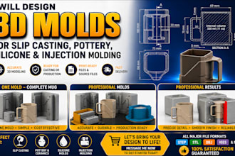 do 3d molds for slip casting pottery silicone injection molding 3d printing stl
