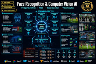 develop face recognition computer vision opencv python yolo object detection ai