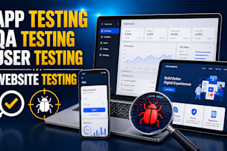 do app testing, QA testing, user testing and website testing