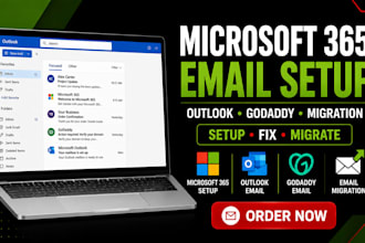 set up or fix microsoft 365 outlook godaddy business email and migration