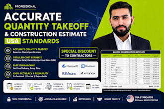 provide accurate quantity takeoff and construction estimate, USA