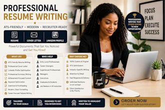 write a professional resume, cover letter and linked in